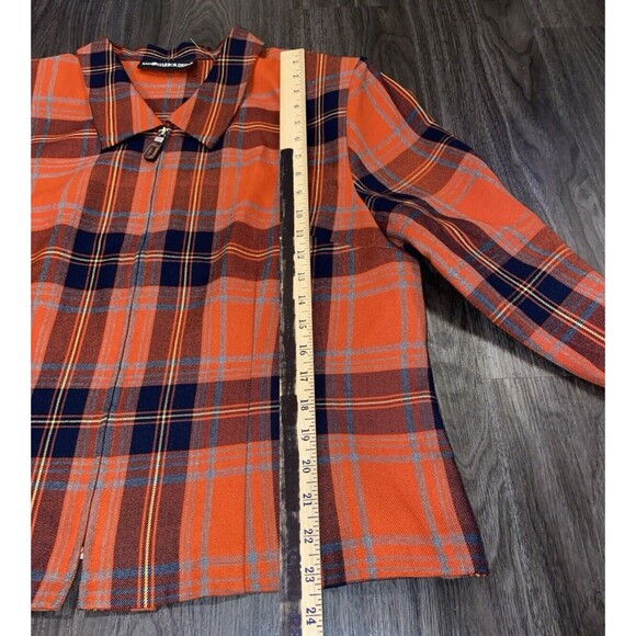 Sag Harbor Blanket Fringe Skirt Sz 16 & Crop Jacket Red Plaid - Picture 12 of 16